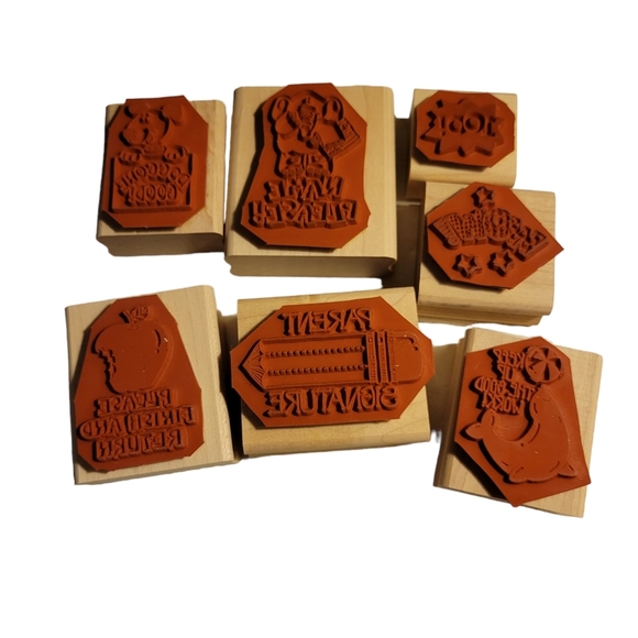 Set of 7 Stampin' Up! Teacher Themed Stamps - Picture 3 of 5